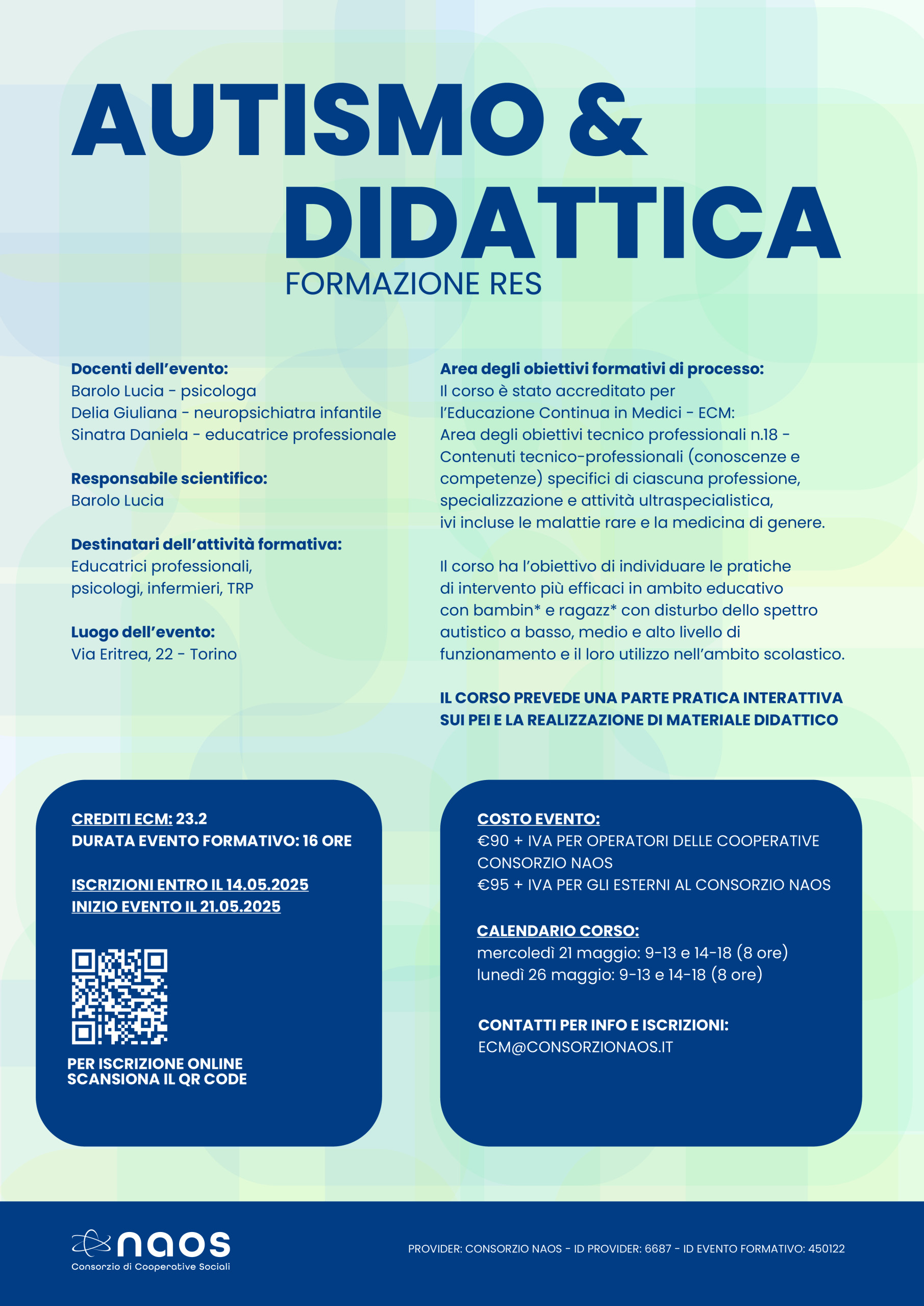 AUTISMO E DIDATTICA - 21 e 26 MAGGIO 2025