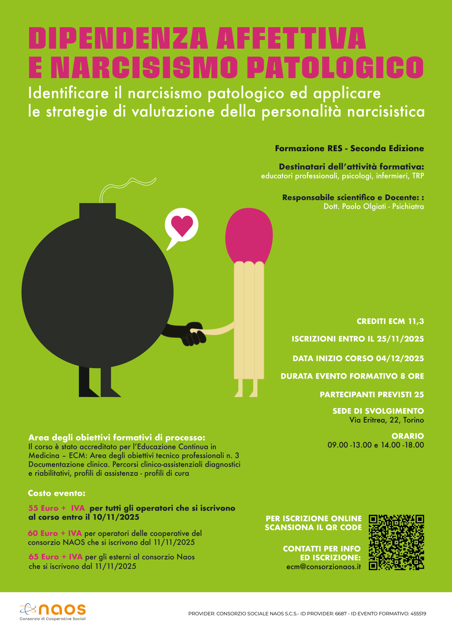 DIPENDENZA AFFETTIVA E NARCISISMO PATOLOGICO II° Edizione - 4 Dicembre 2025